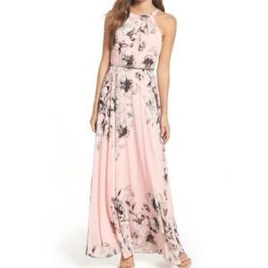 Belted Chiffon Maxi